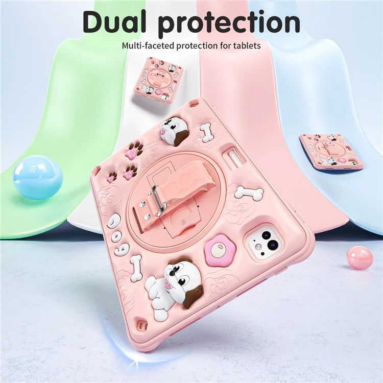 Für Ipad Pro 11 (2024) Case Kickstand Niedliche Hunde Pc+silicon+tpu -tablet -abdeckung