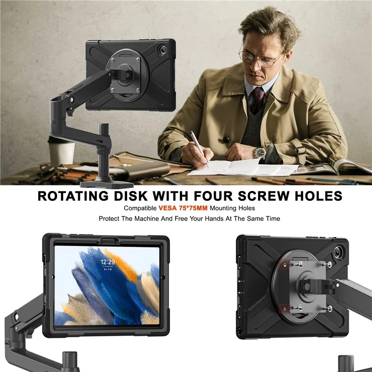For Samsung Galaxy Tab A8 10.5 (2022) / (2021) X205 X200 Case Kickstand PC+Silicone Tablet Cover