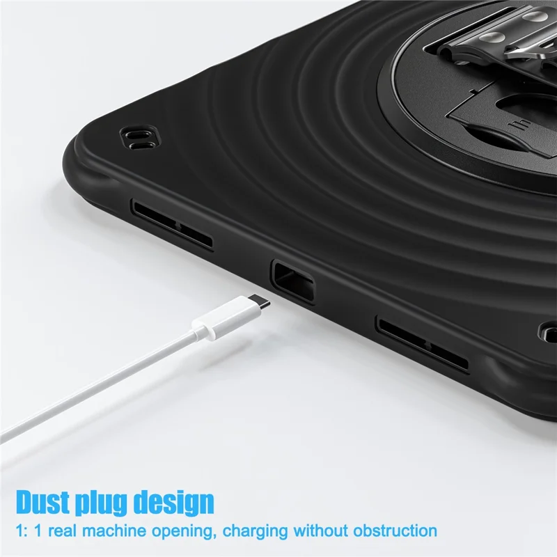 Per Ipad 10.9 (2022) Case Kickstand Tpu+pc+copertina di Tablet in Silicone - Nero