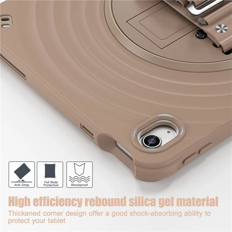 Für Ipad 10.9 (2022) Case Kickstand Handgurt Tablet Deckung Mit Schultergurt - Latte