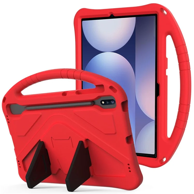 For Samsung Galaxy Tab S10+ Case EVA Tablet Cover with Handle Kickstand Children Friendly - Red
