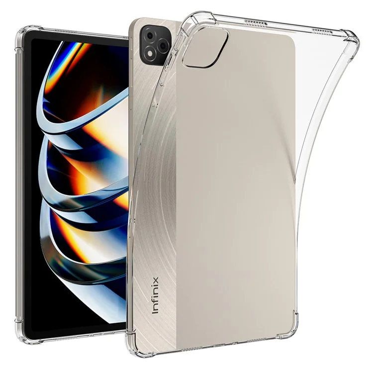 Pour le Boîtier Infinix Xpad Quatre Couvertures TPU à Comprimés Transparents à Quatre Chocs D'angle