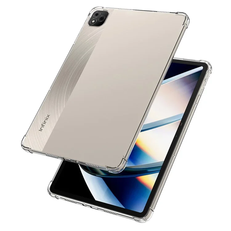 Pour le Boîtier Infinix Xpad Quatre Couvertures TPU à Comprimés Transparents à Quatre Chocs D'angle