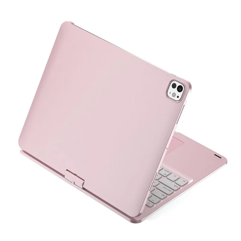 For iPad Pro 13 (2024) Trackpad Backlight Keyboard with Tablet Case - Rose Gold