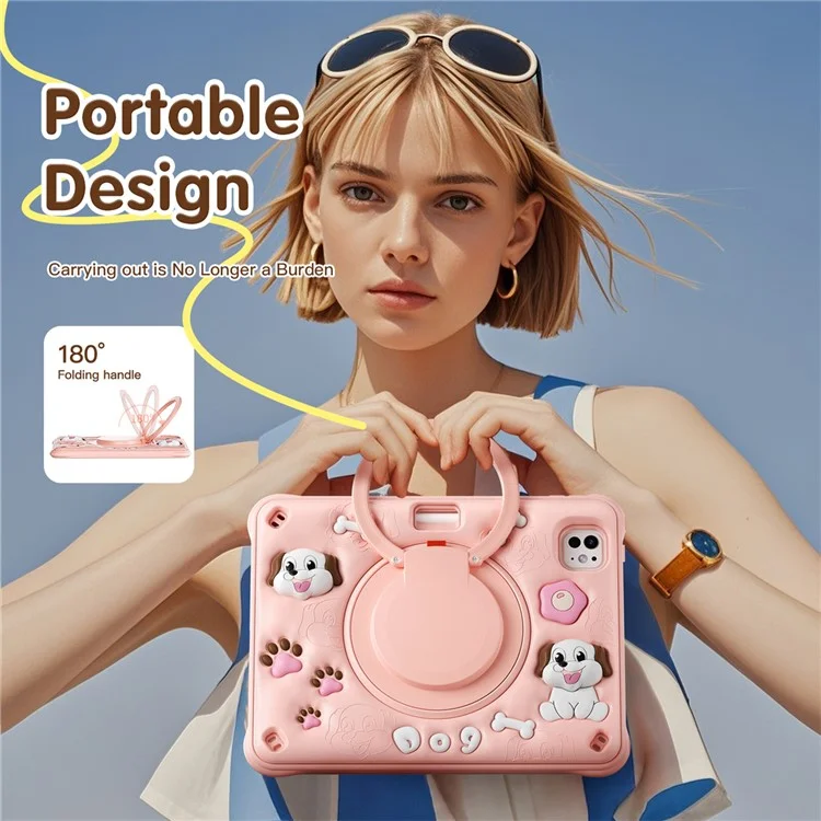 Für Ipad Pro 11 (2024) Case Niedliche Hundemuster Kickstand Pc+silikon+tpu -tablet -abdeckung