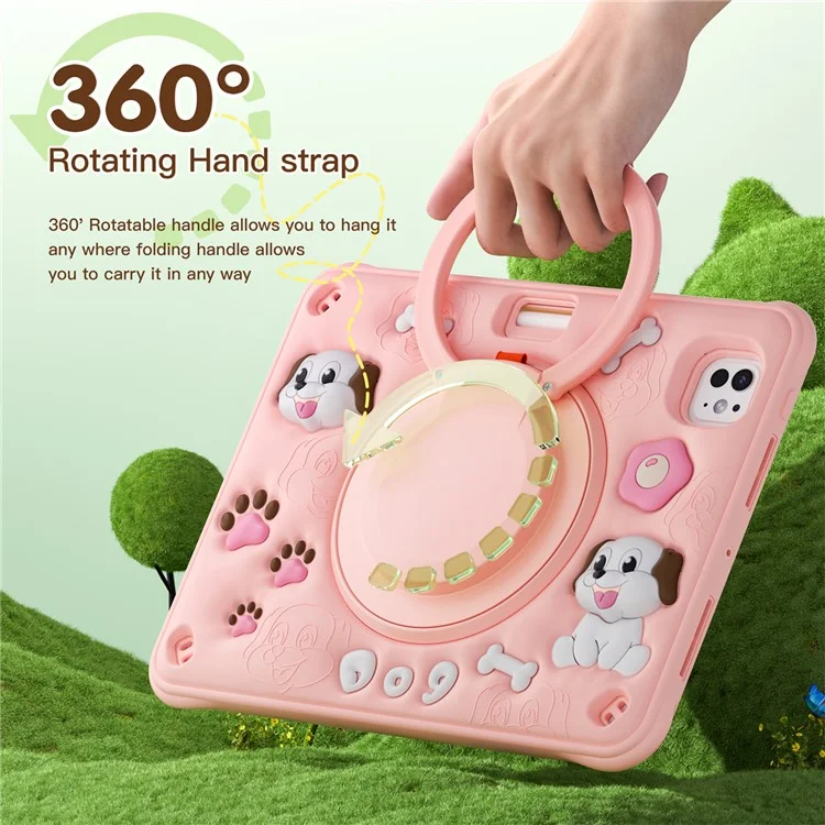 Für Ipad Pro 11 (2024) Case Niedliche Hundemuster Kickstand Pc+silikon+tpu -tablet -abdeckung
