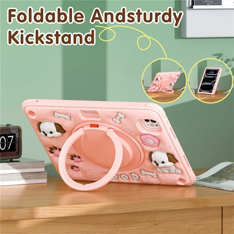 Für Ipad Pro 11 (2024) Case Niedliche Hundemuster Kickstand Pc+silikon+tpu -tablet -abdeckung