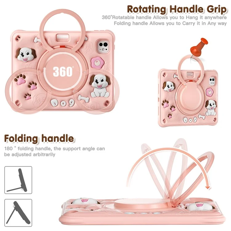 Für Ipad Pro 11 (2024) Case Niedliche Hundemuster Kickstand Pc+silikon+tpu -tablet -abdeckung