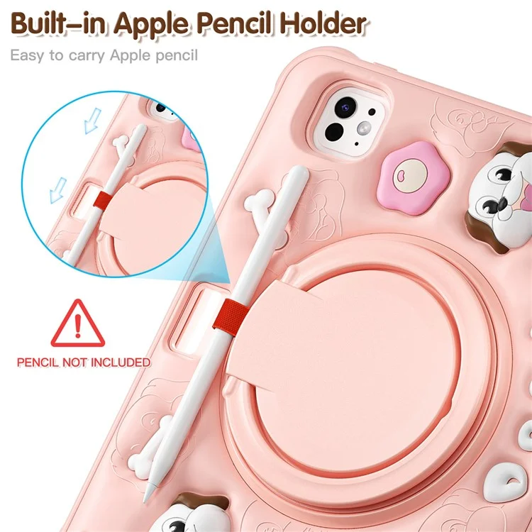 Für Ipad Pro 11 (2024) Case Niedliche Hundemuster Kickstand Pc+silikon+tpu -tablet -abdeckung