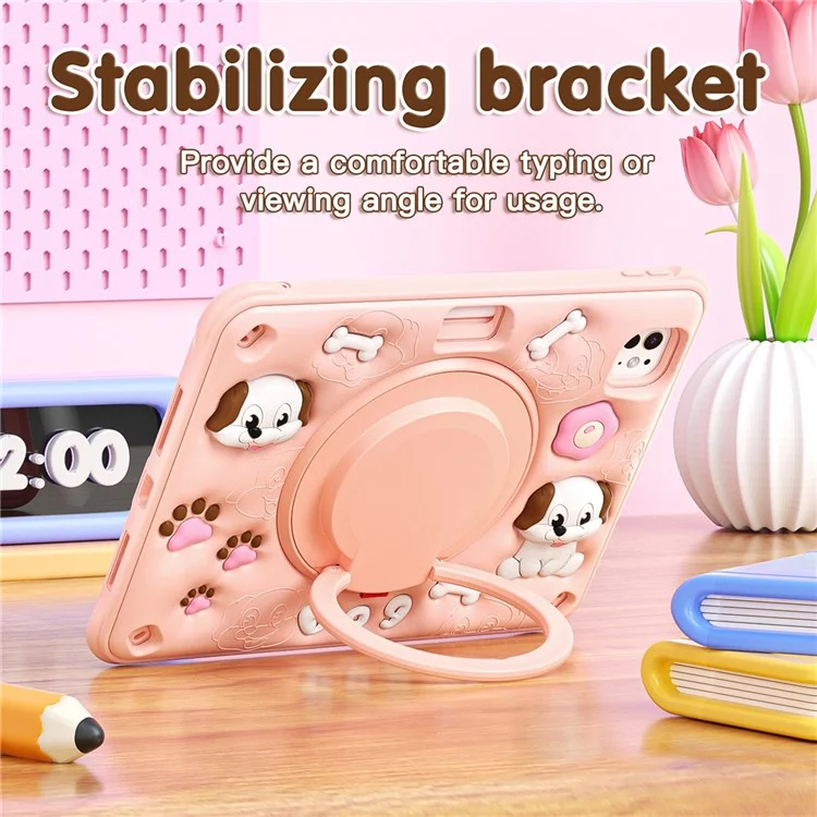 Für Ipad Pro 11 (2024) Case Niedliche Hundemuster Kickstand Pc+silikon+tpu -tablet -abdeckung