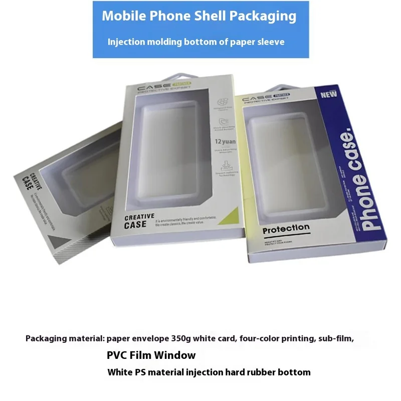 Bulk Purchasing Universal Plastic + PVC Pull-Out Box Phone Case Packaging Box, Size: 18.8 x 11.2 x 2cm - Grey