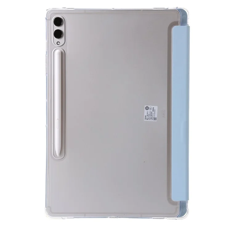 Para Samsung Galaxy Tab S10+ Case PU Couro Origami Stand Clear Taple - Azul Bebê