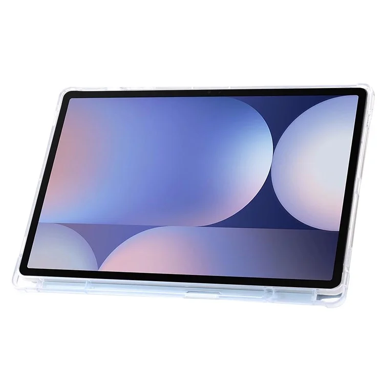 Para Samsung Galaxy Tab S10+ Case PU Couro Origami Stand Clear Taple - Azul Bebê