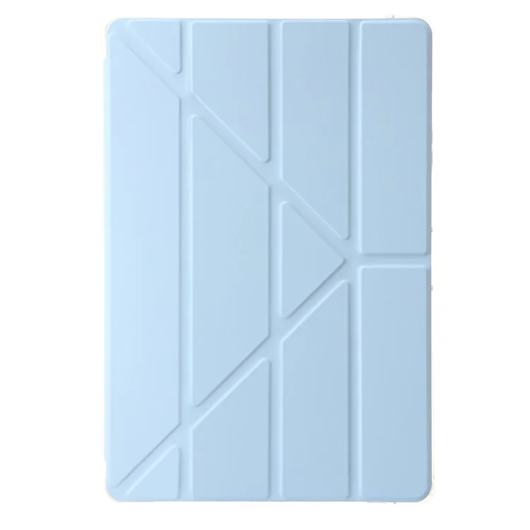 Para Samsung Galaxy Tab S10+ Case PU Couro Origami Stand Clear Taple - Azul Bebê
