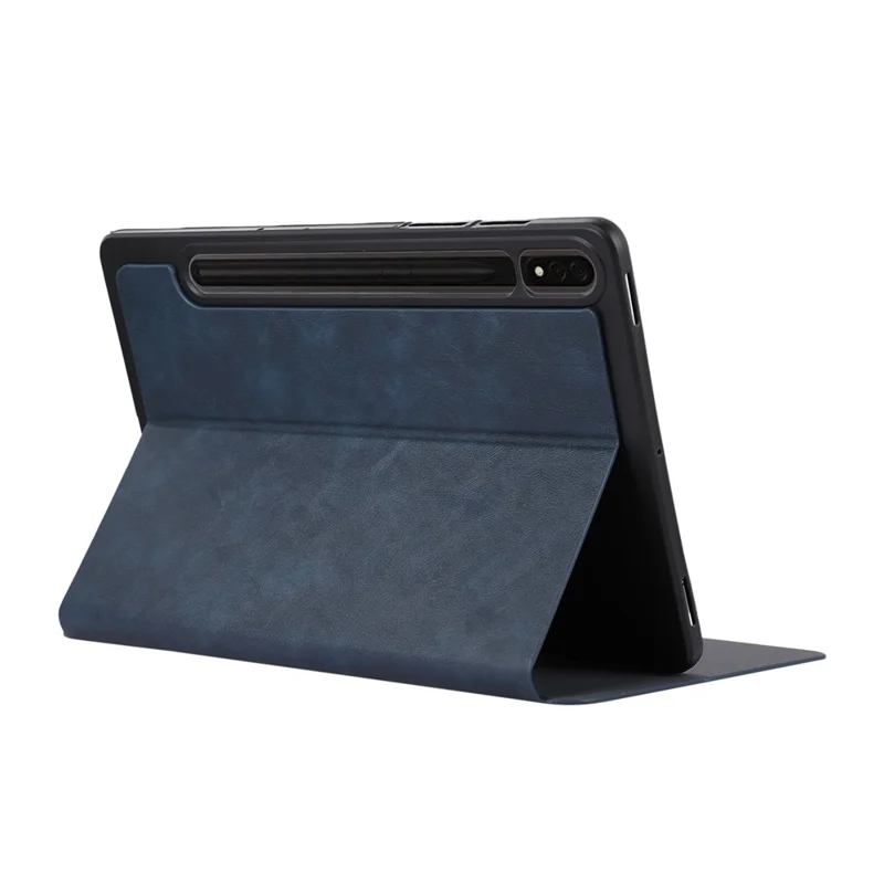 Per Samsung Galaxy Tab S10+ Case di Cuoio PU in Pelle PU Con Supporto - Blu