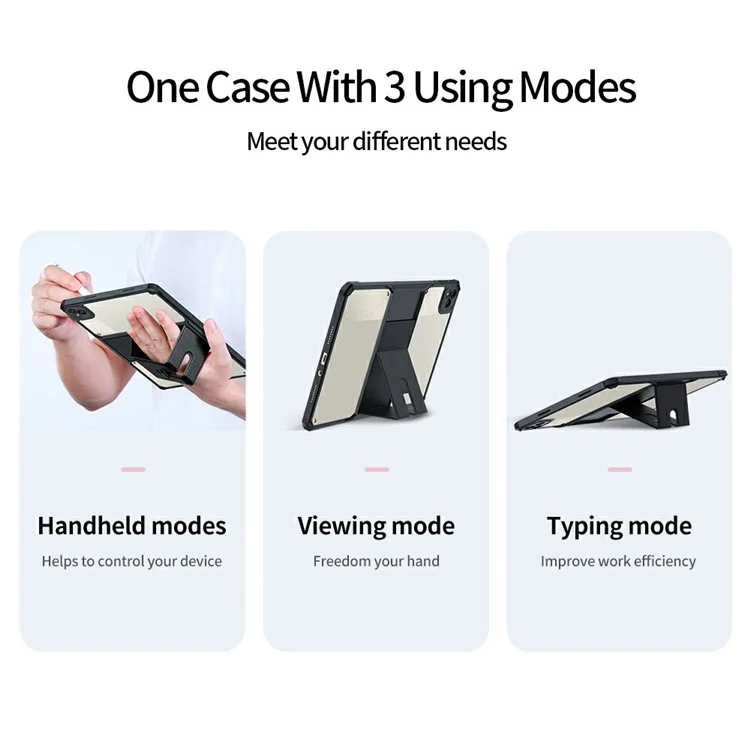 XUNDD For Infinix Xpad Case Leather Kickstand TPU + PC Airbag Protection Tablet Cover