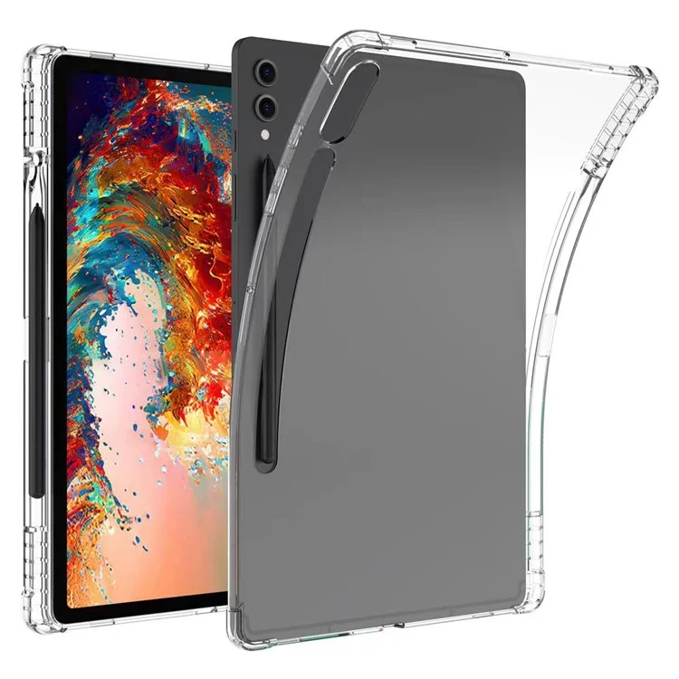 Für Samsung Galaxy Tab S10 Ultra Case Verstärkter Vier-Ecken-Anti-Drop Clear TPU Tablet-Cover mit Stiftschlitz