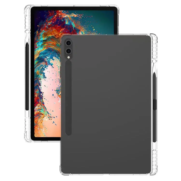 Für Samsung Galaxy Tab S10 Ultra Case Verstärkter Vier-Ecken-Anti-Drop Clear TPU Tablet-Cover mit Stiftschlitz
