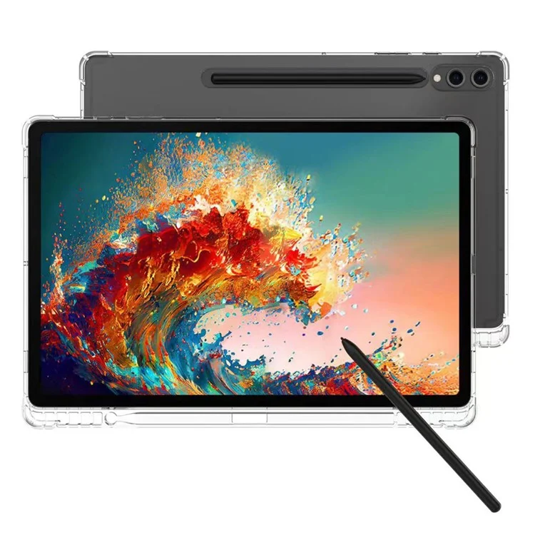 Für Samsung Galaxy Tab S10 Ultra Case Verstärkter Vier-Ecken-Anti-Drop Clear TPU Tablet-Cover mit Stiftschlitz