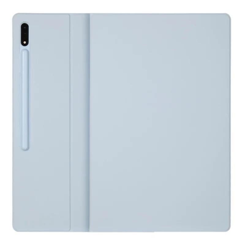 Compra al por mayor para la funda de la Samsung Galaxy Tab S8+ / S7+ / S7 FE con ranura para lápiz, de cuero PU para tableta con soporte, activación/suspensión automática - Azul bebé