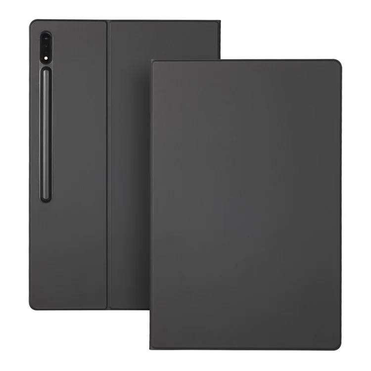 Bulk Purchasing For Samsung Galaxy Tab S8 / S7 Case Pen Slot PU Leather Tablet Cover with Stand, Auto Wake / Sleep - Black