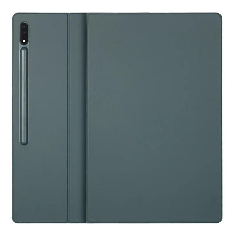 Bulk Purchasing For Samsung Galaxy Tab S8 / S7 Case Pen Slot PU Leather Tablet Cover with Stand, Auto Wake / Sleep - Midnight Green
