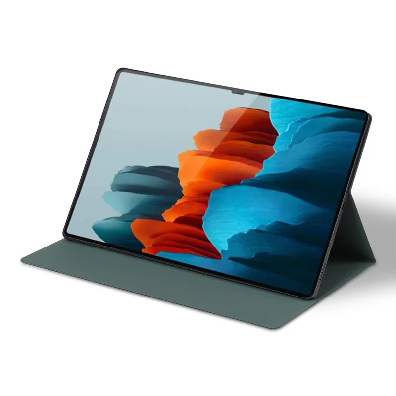 Bulk Purchasing For Samsung Galaxy Tab S8 / S7 Case Pen Slot PU Leather Tablet Cover with Stand, Auto Wake / Sleep - Midnight Green