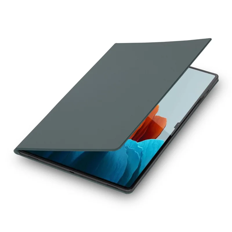 Bulk Purchasing For Samsung Galaxy Tab S8 / S7 Case Pen Slot PU Leather Tablet Cover with Stand, Auto Wake / Sleep - Midnight Green