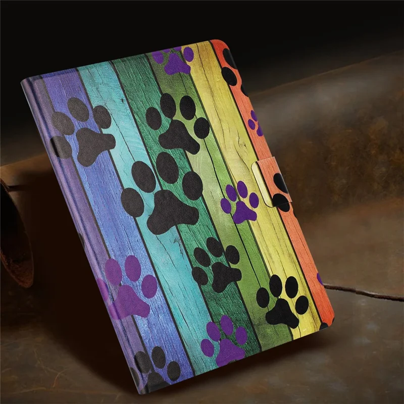 For iPad mini (2019) 7.9 inch  /  4  /  3  /  2  /  Mini Case Pattern Printed Stand Litchi Texture Leather Tablet Cover with Card Slots - Cat Claw