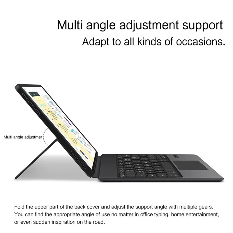 For Samsung Galaxy Tab S10 Ultra / S9 Ultra / S8 Ultra Leather Case + Touchpad Bluetooth-Compatible Keyboard