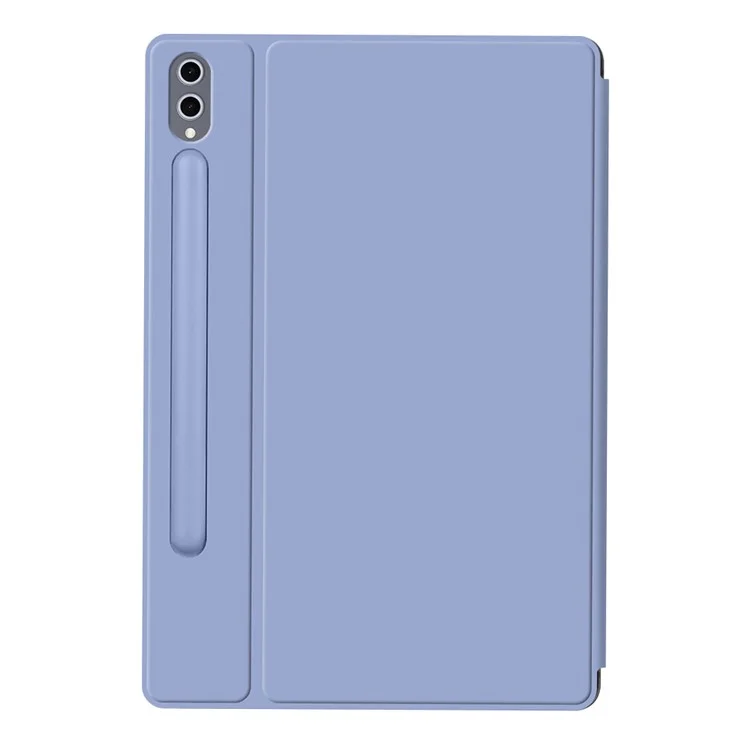 For Samsung Galaxy Tab S10 Ultra / S9 Ultra Case Origami Stand PU Leather Magnetic Tablet Cover - Purple