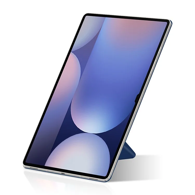 For Samsung Galaxy Tab S10 Ultra / S9 Ultra Case Origami Stand PU Leather Magnetic Tablet Cover - Blue