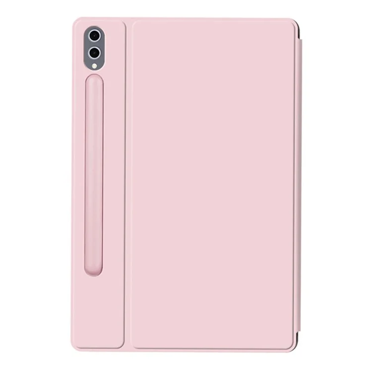 For Samsung Galaxy Tab S10 Ultra / S9 Ultra Case Origami Stand PU Leather Magnetic Tablet Cover - Pink
