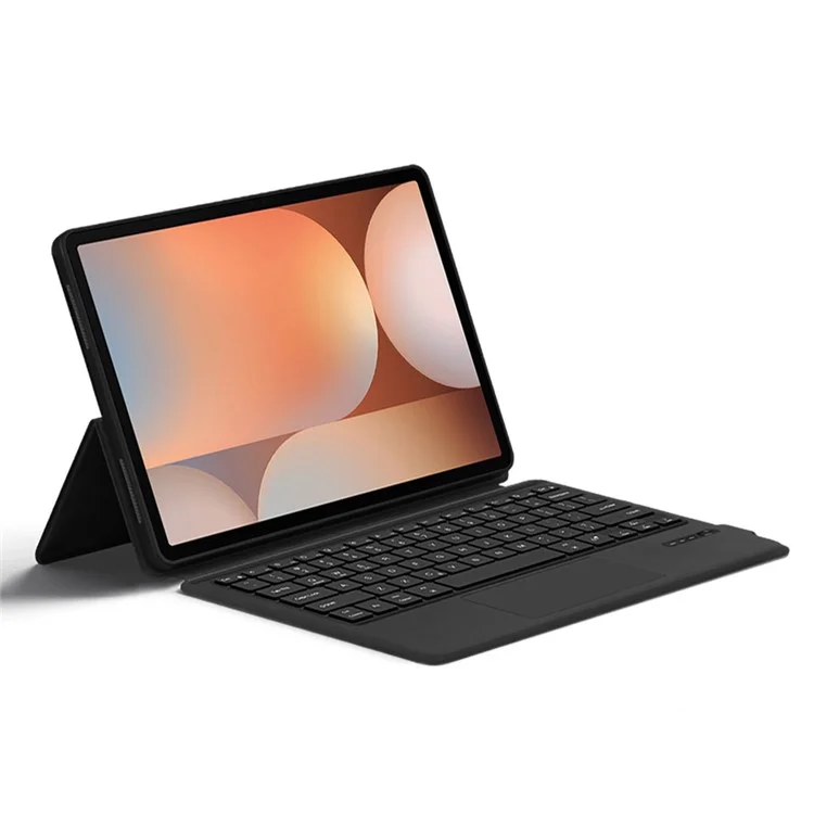 For Samsung Galaxy Tab S10+ / S9+ Backlit Magnetic Bluetooth-Compatible Keyboard Leather Stand Case, Arabic Version