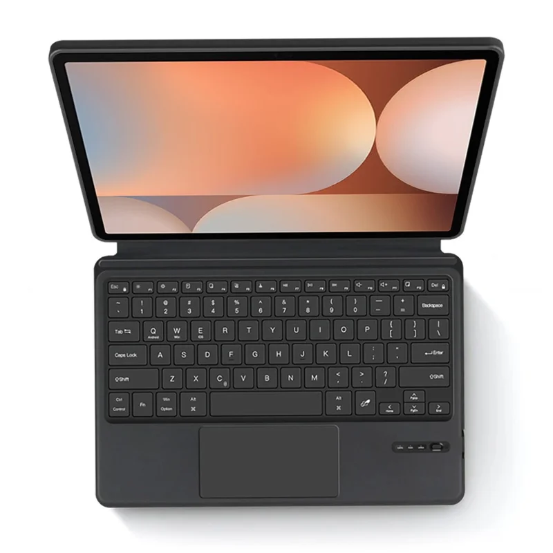 For Samsung Galaxy Tab S10+ / S9+ Backlit Magnetic Bluetooth-Compatible Keyboard Leather Stand Case, Arabic Version