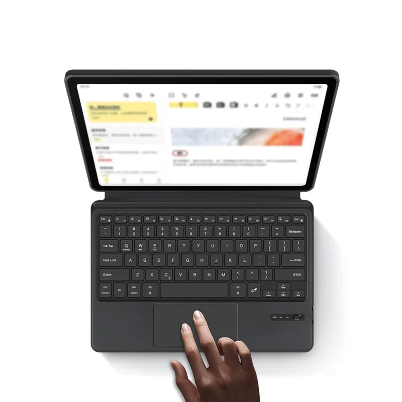 For Samsung Galaxy Tab S10+ / S9+ Backlit Magnetic Bluetooth-Compatible Keyboard Leather Stand Case, Arabic Version