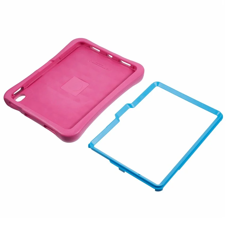 PEPKOO For iPad Air 11 (2025) / (2024) Shockproof Tablet Case 360-Degree Rotatable PC Kickstand EVA Protective Cover - Rose / Blue