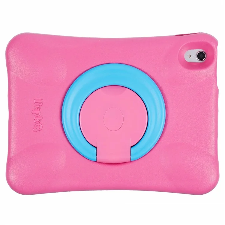 PEPKOO For iPad Air 11 (2025) / (2024) Shockproof Tablet Case 360-Degree Rotatable PC Kickstand EVA Protective Cover - Rose / Blue
