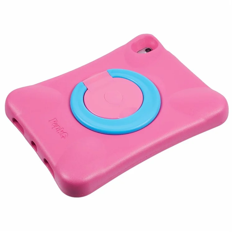 PEPKOO For iPad Air 11 (2025) / (2024) Shockproof Tablet Case 360-Degree Rotatable PC Kickstand EVA Protective Cover - Rose / Blue