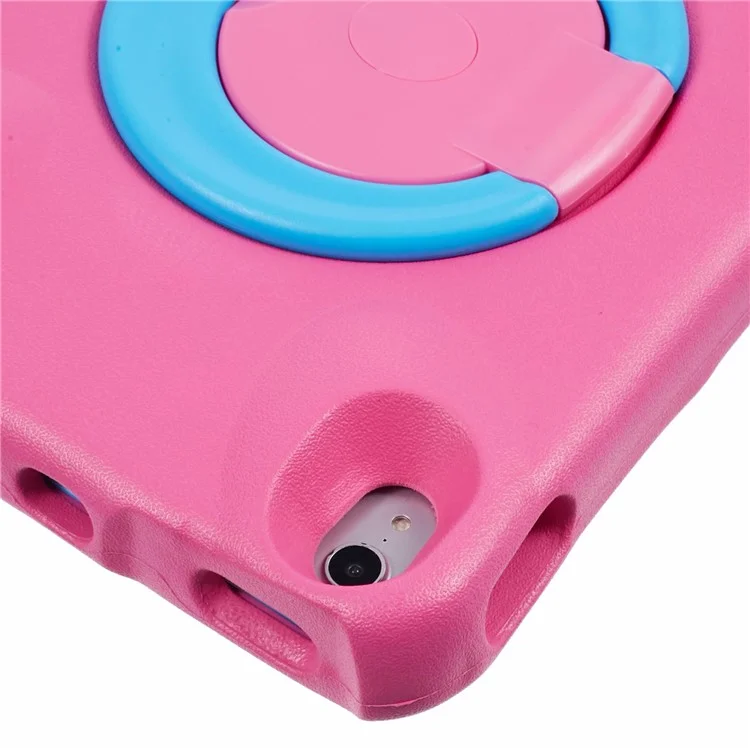PEPKOO For iPad Air 11 (2025) / (2024) Shockproof Tablet Case 360-Degree Rotatable PC Kickstand EVA Protective Cover - Rose / Blue