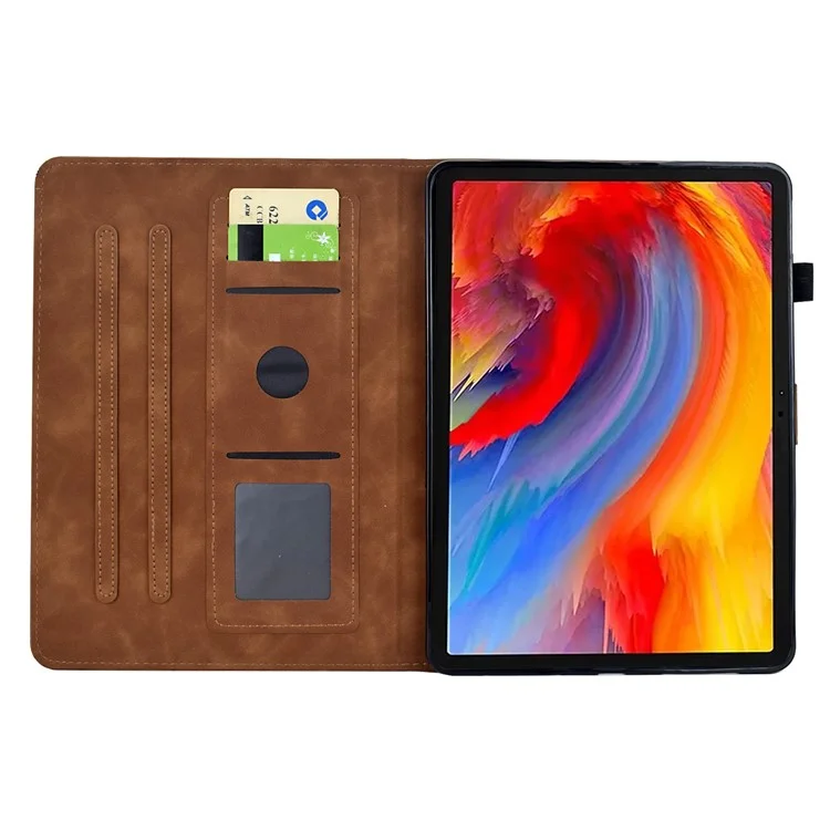 Custodia in pelle per Samsung Galaxy Tab S8 X700 X706 / Tab S7 T870 T875 con porta-carte - Marrone