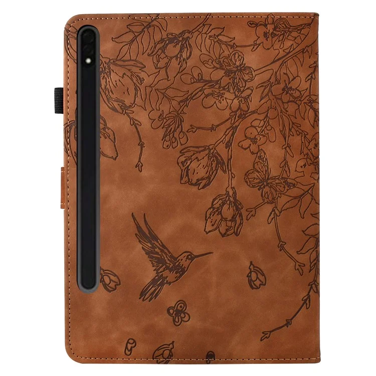 Custodia in pelle per Samsung Galaxy Tab S8 X700 X706 / Tab S7 T870 T875 con porta-carte - Marrone