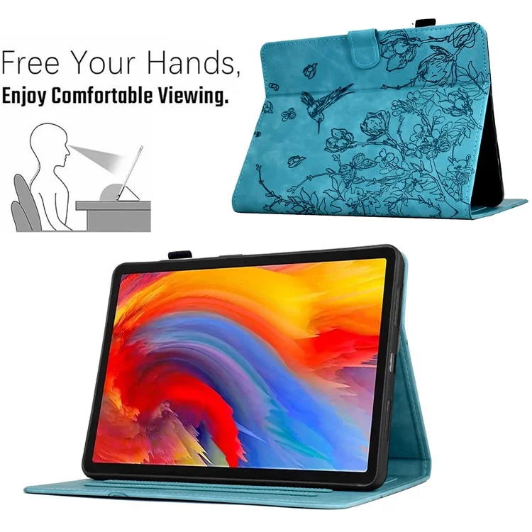 For Amazon Kindle Paperwhite 4 (2018) / 3 (2015) / 2 (2015) / Paperwhite (2015) Case Card Holder Leather Cover - Baby Blue