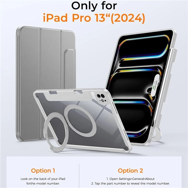Acquisto all'ingrosso per custodia iPad 10.9 (2022) con supporto rotante in PC + pelle PU, copertina magnetica staccabile per tablet con portapenna - Nero