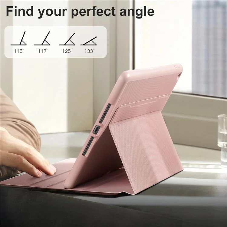 Massenkauf Ständerfall für iPad 10.2 (2021) / (2020) / (2019) stoßabsorbierender TPU + PU-Leder-Tablet-Hülle mit Stiftfach