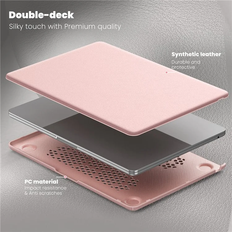 For Macbook Air 15 inch (2024) / (2023) (M2 A2941 / M3 A3114) Laptop Case Anti-Slip PC+PU Leather Flip Cover - Pink

Funda para portátil Macbook Air de 15 pulgadas (2024) / (2023) (M2 A2941 / M3 A3114) con tapa de cuero antideslizante de PC+PU - Rosa