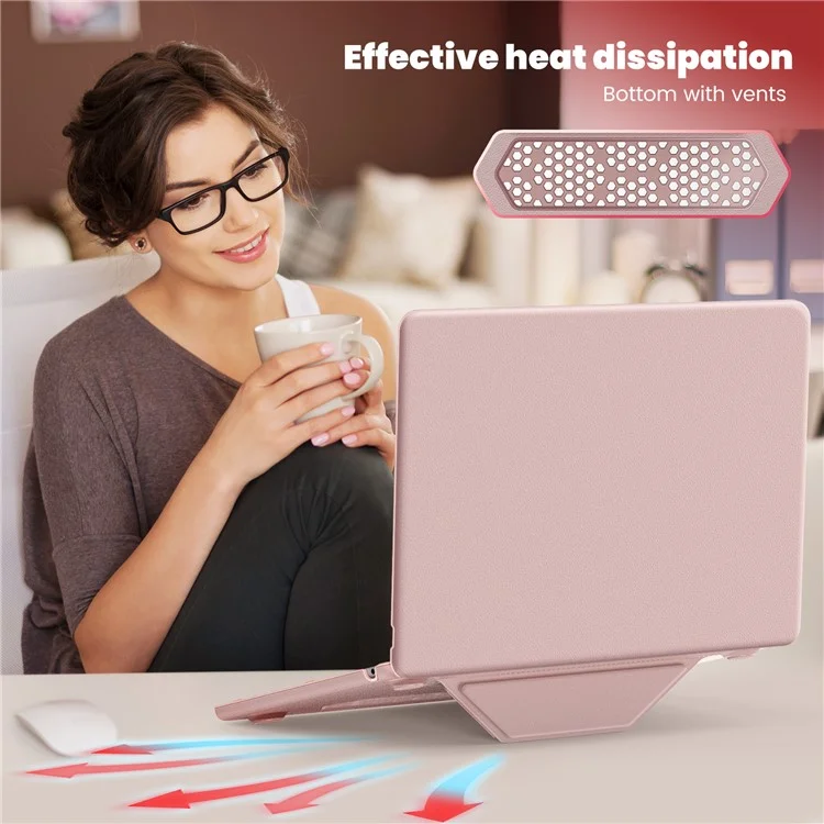 For Macbook Air 15 inch (2024) / (2023) (M2 A2941 / M3 A3114) Laptop Case Anti-Slip PC+PU Leather Flip Cover - Pink

Funda para portátil Macbook Air de 15 pulgadas (2024) / (2023) (M2 A2941 / M3 A3114) con tapa de cuero antideslizante de PC+PU - Rosa