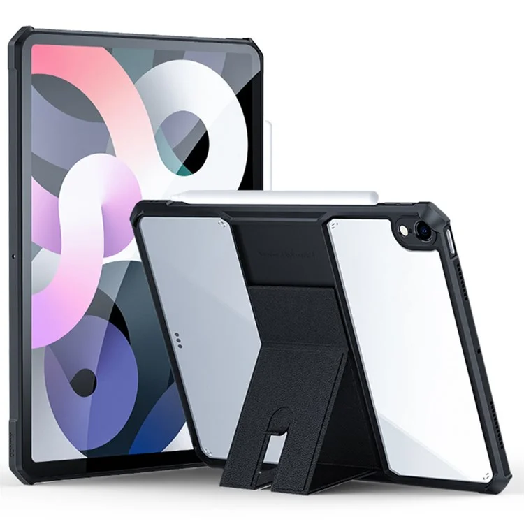 Xundd Per Ipad Air (2020)/Air (2022) Cas Kickstand Tablet Cust Cushion Cover Protettivo TPU Protezione Shock - Nero