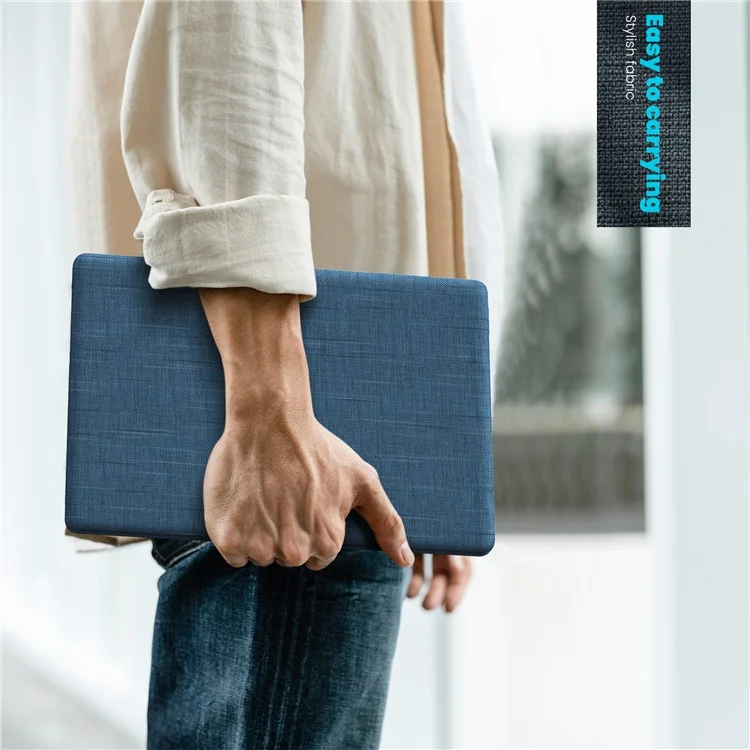 Funda para portátil MacBook Pro de 16 pulgadas (2023) / (2021) A2485 M1 Pro / M1 Max / A2780 / M3 A2991 - Anti deslizante de PC+Tela, cubierta abatible - Negro