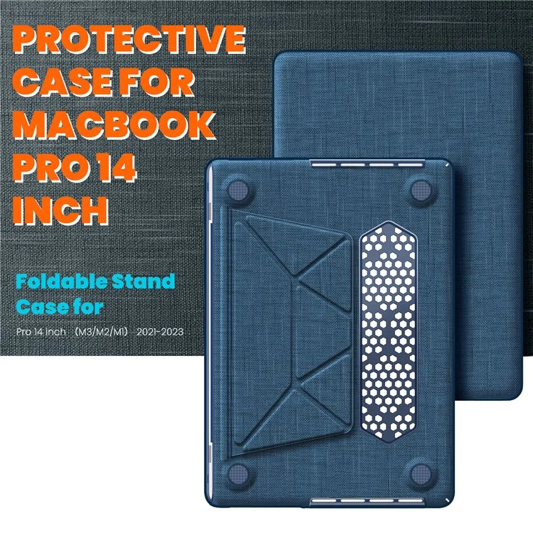 Funda para portátil MacBook Pro de 14 pulgadas (2024) (2023) (2021) A2442 M1 Pro / M1 Max / A2779 / M3 A2918 A2992 - Azul marino